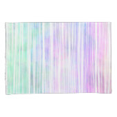 Housse D'oreillers rayures de trait de brosse arc-en-ciel pâle : (devant-Droit)