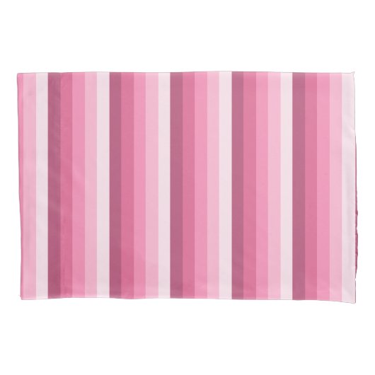 Housse D'oreillers Rayures d'ombre rose (devant)