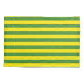 Housse D'oreillers Rayures jaune et verte (Dos)