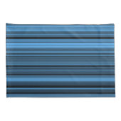Housse D'oreillers Rayures Noir Bleu (Dos-Droit)