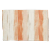 Housse D'oreillers Rayures orange pêche crème   (devant-gauche)