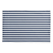 Housse D'oreillers Rayures rayées bleues et blanches (Dos-gauche)