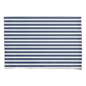 Housse D'oreillers Rayures rayées bleues et blanches (devant-gauche)