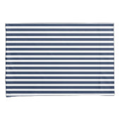Housse D'oreillers Rayures rayées bleues et blanches (devant-Droit)
