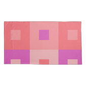 Housse D'oreillers Rectangles roses (Dos-gauche)