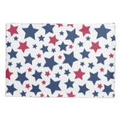 Housse D'oreillers Red and Blue Stars - motif de drapeau américain (Dos)