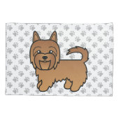 Housse D'oreillers Red Australian Terrier mignon chien de dessin (Dos)