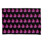 Housse D'oreillers Red Autumn Maple Leaf Pattern on Black Floral (devant-gauche)