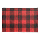 Housse D'oreillers  Red Black Crosshatch Buffalo Check (Dos)