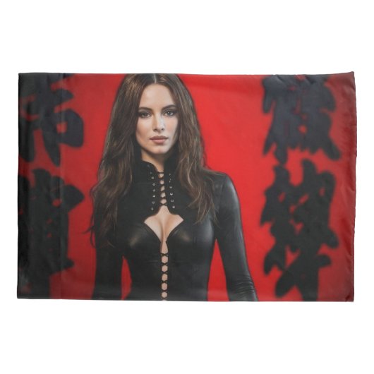 Housse D'oreillers Red Black pillowcase (Dos)
