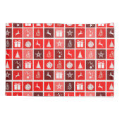 Housse D'oreillers Red Christmas Holiday Cute Tree Reinder (Dos)