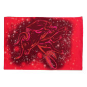 Housse D'oreillers Red Coussin Coque Bull Courir À Starry Night (Dos)