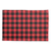 Housse D'oreillers Red Flannel Buffalo Check Motif (Dos-gauche)