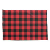 Housse D'oreillers Red Flannel Buffalo Check Motif (Dos-Droit)
