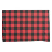 Housse D'oreillers Red Flannel Buffalo Check Motif (devant-Droit)