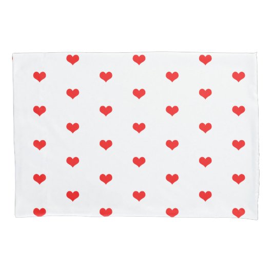 Housse D'oreillers Red Heart Patterns Cute Valentine's Day Gift Decor (devant)
