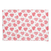 Housse D'oreillers Red Hearts Valentines Day Love (devant-gauche)