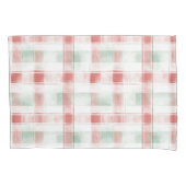 Housse D'oreillers Red Mint Peppermint Mocha Plaid Stripes Christmas (devant-gauche)