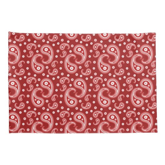 Housse D'oreillers Red Paisley (Dos-Droit)