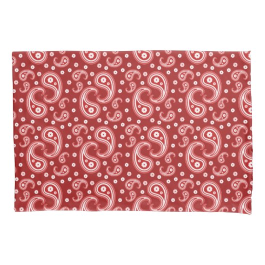 Housse D'oreillers Red Paisley (devant-gauche)