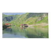 Housse D'oreillers Reflet du lac Bâlea – Impression alpine des Carpat (Dos-gauche)