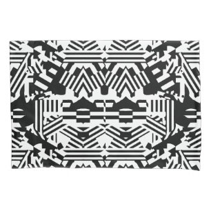 Housse D'oreillers Réflexions Abstraites : Lignes, Cubes et Monochrom