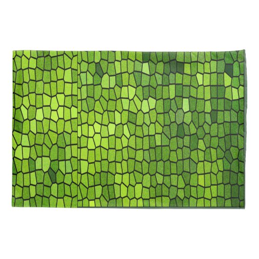 Housse D'oreillers Regard en verre de tache verte (Dos)