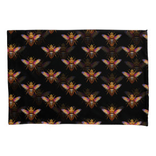 Housse D'oreillers Reine Abeille Avec Couronne