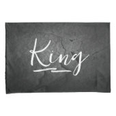 Housse D'oreillers Reine du roi de l'ardoise noire (devant-Droit)