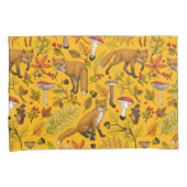 Housse D'oreillers Renard d'automne sur orange (devant-Droit)