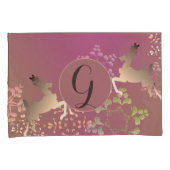 Housse D'oreillers Rennes et flocons de neige pourpres (devant-Droit)