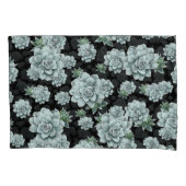 Housse D'oreillers Répétez l'impression sur le noir (devant)