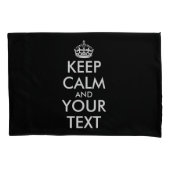 Housse D'oreillers Restez calme et continuez - Créez votre propre (devant)