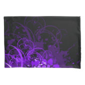 Housse D'oreillers Résumé floral acrylique pourpre (devant)
