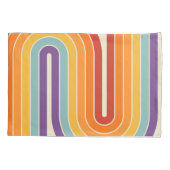 Housse D'oreillers Retro 1970s Style Arched Stripes Geometric Pattern (Dos-gauche)