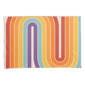 Housse D'oreillers Retro 1970s Style Arched Stripes Geometric Pattern (devant-Droit)