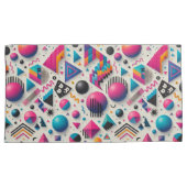 Housse D'oreillers Retro 90s Memphis Geometric Neon Bold Pillowcase (devant-Droit)