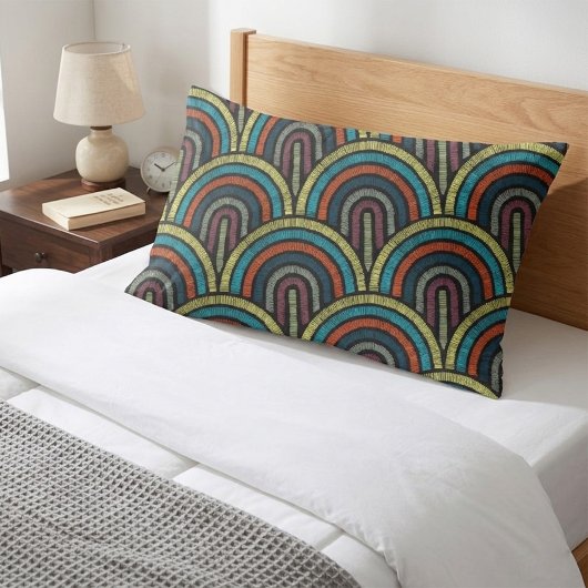 Housse D'oreillers Retro Boho Arc Art Deco Pillow Case