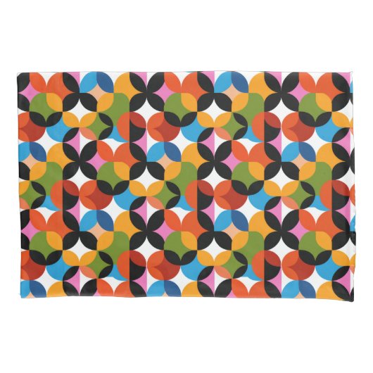 Housse D'oreillers RETRO BOHO Chic Pattern Vibrant Mid Century Modern (devant)