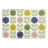 Housse D'oreillers Retro Groovy Summer Flowers Stems (Dos-gauche)