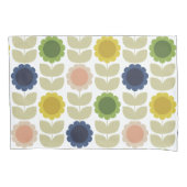 Housse D'oreillers Retro Groovy Summer Flowers Stems (devant-gauche)