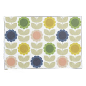 Housse D'oreillers Retro Groovy Summer Flowers Stems (devant-Droit)