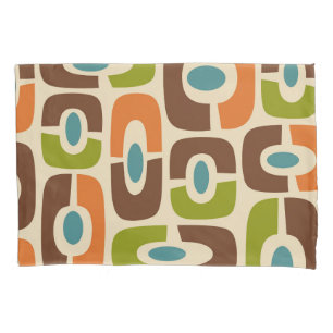 Housse D'oreillers Retro Mid-Century moderne Cosmique Abstrait Motif