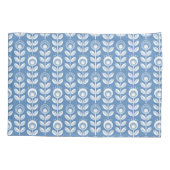Housse D'oreillers Rétro motif bleu scandinave (Dos-gauche)