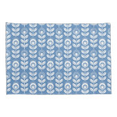 Housse D'oreillers Rétro motif bleu scandinave (Dos-Droit)