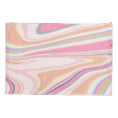 Housse D'oreillers Retro Pink Swirl Liquid Painting Aesthetic Design (Dos)