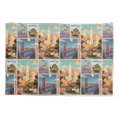 Housse D'oreillers Rétro San Francisco Patchwork (Dos)