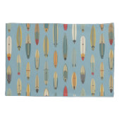 Housse D'oreillers Retro Surfing Dog -Reversible Surfboard Print Blue (Dos)