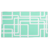 Housse D'oreillers Rétros rectangles modernes sur l'Aqua dilué (devant-Droit)