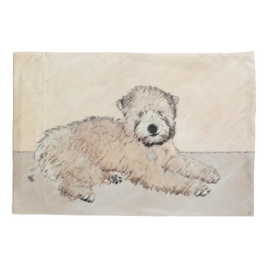 Housse D'oreillers Revêtu doux Roue Peinture Terrier Art original (Dos)